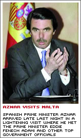 Aznar visits Malta